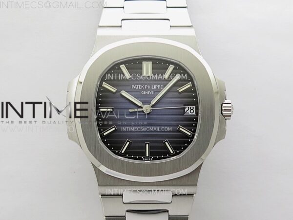 Nautilus 5711/1A-010 3KF 1:1 Best Edition Blue Textured Dial on SS Bracelet Super Clone 26-330 V5 (Copy)