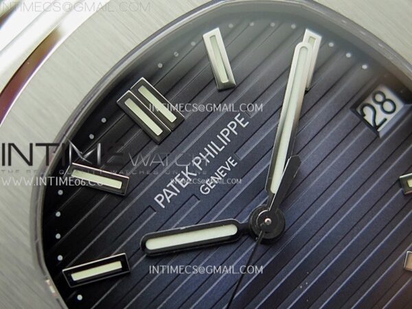 Nautilus 5711/1A-010 3KF 1:1 Best Edition Blue Textured Dial on SS Bracelet Super Clone 26-330 V5 (Copy) – Bild 6