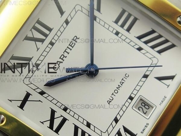 Santos de Cartier 40mm 2018 SS/YG BVF  RG Bezel White Dial on SS/YG SmartLinks Bracelet – Bild 16