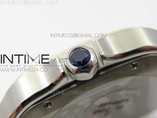 Santos de Cartier 40mm 2018 SS/YG BVF  RG Bezel White Dial on SS/YG SmartLinks Bracelet – Bild 4