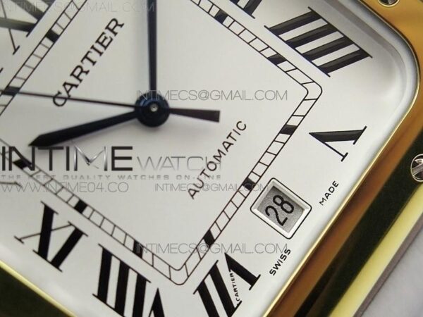 Santos de Cartier 40mm 2018 SS/YG BVF  RG Bezel White Dial on SS/YG SmartLinks Bracelet – Bild 5