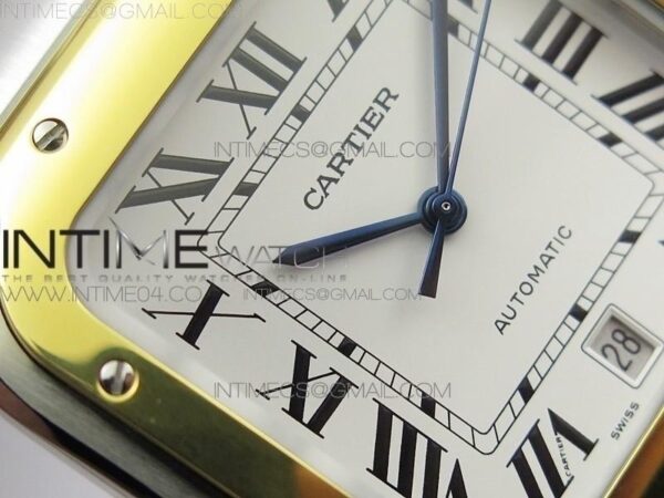 Santos de Cartier 40mm 2018 SS/YG BVF  RG Bezel White Dial on SS/YG SmartLinks Bracelet – Bild 7