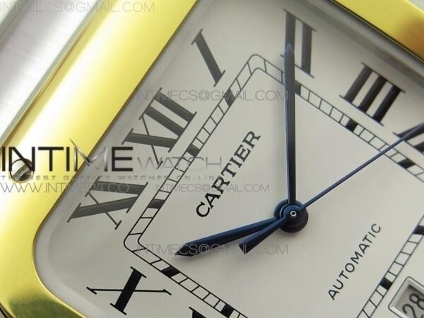 Santos de Cartier 40mm 2018 SS/YG BVF  RG Bezel White Dial on SS/YG SmartLinks Bracelet – Bild 10