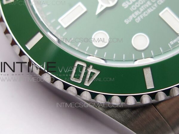 SUBMARINER Hulk 116610 LV GREEN CERAMIC 904L SS CASE ARF 1:1 BEST EDITION GREEN DIAL ON 904L SS BRACELET VR3135 – Bild 14