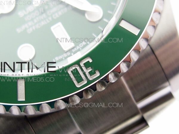 SUBMARINER Hulk 116610 LV GREEN CERAMIC 904L SS CASE ARF 1:1 BEST EDITION GREEN DIAL ON 904L SS BRACELET VR3135 – Bild 20