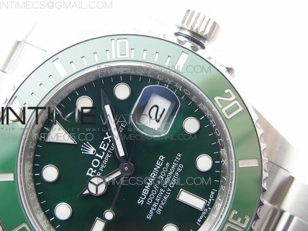 SUBMARINER Hulk 116610 LV GREEN CERAMIC 904L SS CASE ARF 1:1 BEST EDITION GREEN DIAL ON 904L SS BRACELET VR3135 – Bild 17