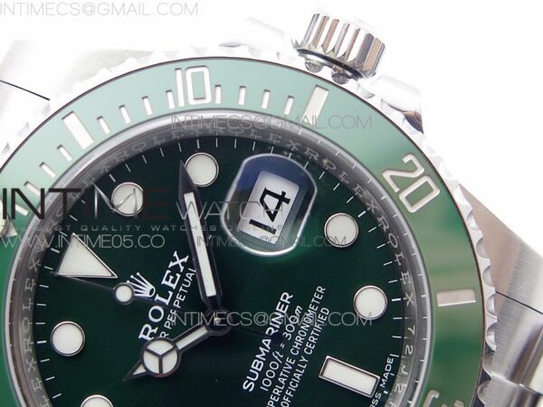 SUBMARINER Hulk 116610 LV GREEN CERAMIC 904L SS CASE ARF 1:1 BEST EDITION GREEN DIAL ON 904L SS BRACELET VR3135 – Bild 23