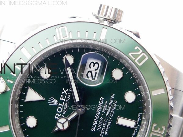 SUBMARINER Hulk 116610 LV GREEN CERAMIC 904L SS CASE ARF 1:1 BEST EDITION GREEN DIAL ON 904L SS BRACELET VR3135 – Bild 21