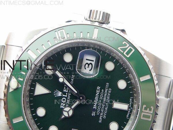 SUBMARINER Hulk 116610 LV GREEN CERAMIC 904L SS CASE ARF 1:1 BEST EDITION GREEN DIAL ON 904L SS BRACELET VR3135 – Bild 27