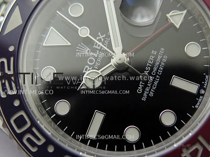 GMT-Master II 126710 BLRO Blue/Red Ceramic WF 1:1 Best Edition Black Dial On Jubilee Bracelet DD3285 CHS
