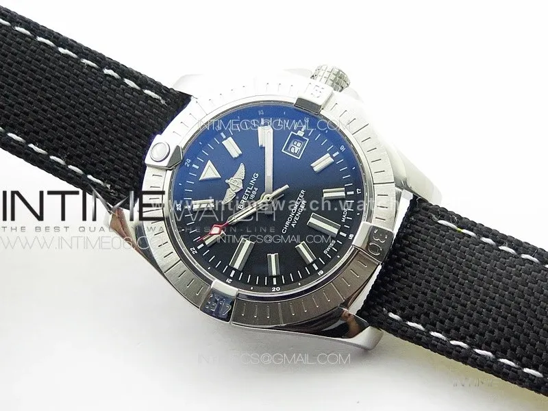 Avenger Automatic 43mm SS B50 Best Edition Black Dial on Black Nylon Strap A2824