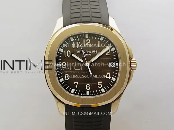 Aquanaut 5167 Gain Weight RG DDF 1:1 Best Edition Brown Dial On Brown Rubber Strap Super Clone DD330