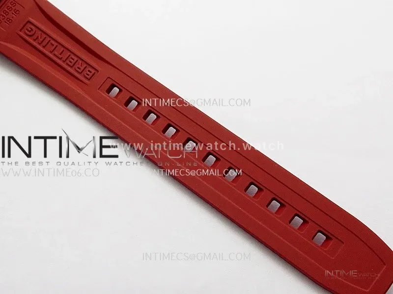 Professional Quartz Chrono Red Inner Bezel 1:1 Best Edition Black Dial On Red Rubber Strap Swiss Ronda