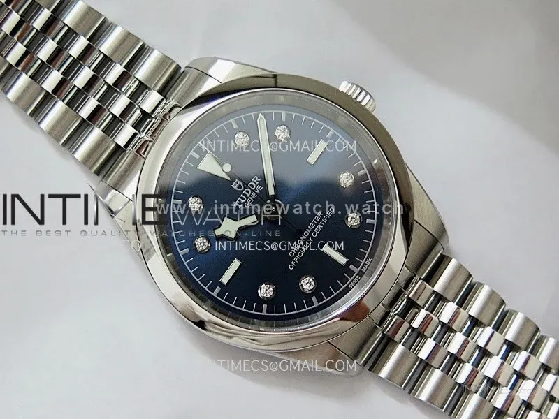 Black Bay 41mm SS HTF 1:1 Best Edition Blue Dial Diamond Marker On SS Jubilee Bracelet Asian 5601