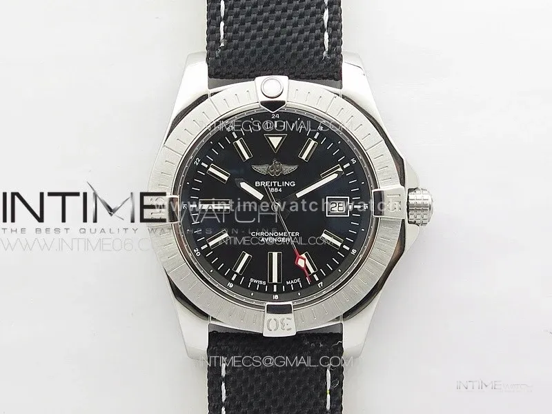 Avenger Automatic 43mm SS B50 Best Edition Black Dial on Black Nylon Strap A2824