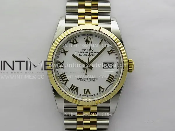 DateJust 126233 36mm 904L SS/YG ONE Factory 1:1 Best Edition White Dial Roman Marker On Jubilee Bracelet DD3235