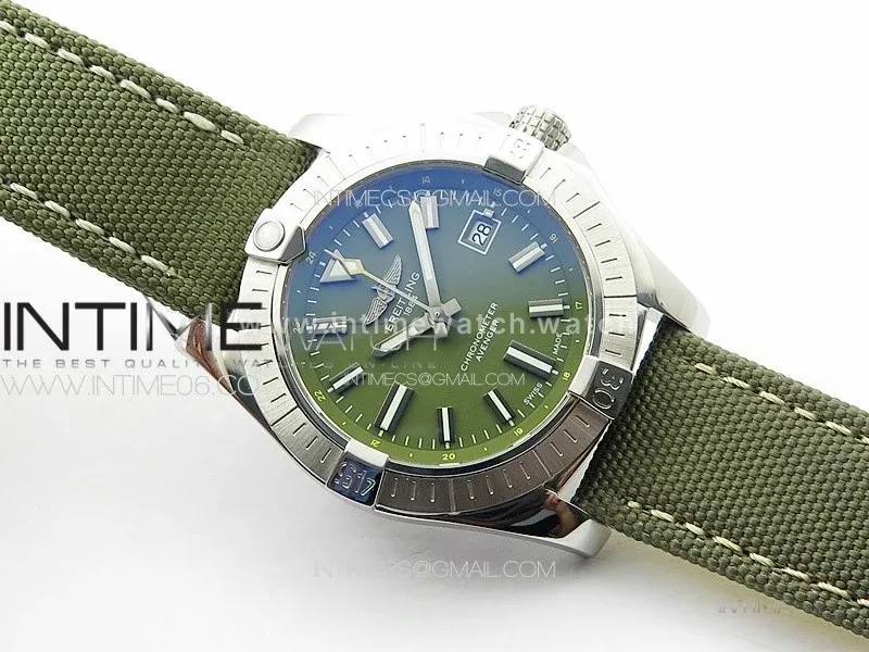Avenger Automatic 43mm SS B50 Best Edition Green Dial on Green Nylon Strap A2824