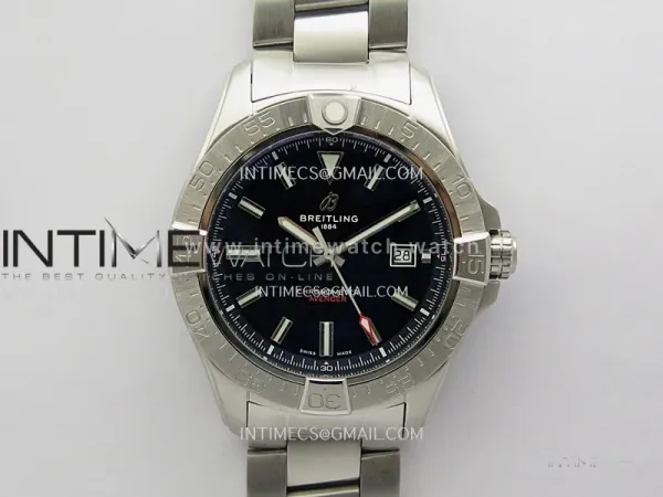 Avenger Chronometer 44mm SS B50 Best Version Black Dial On SS Bracelet A2836