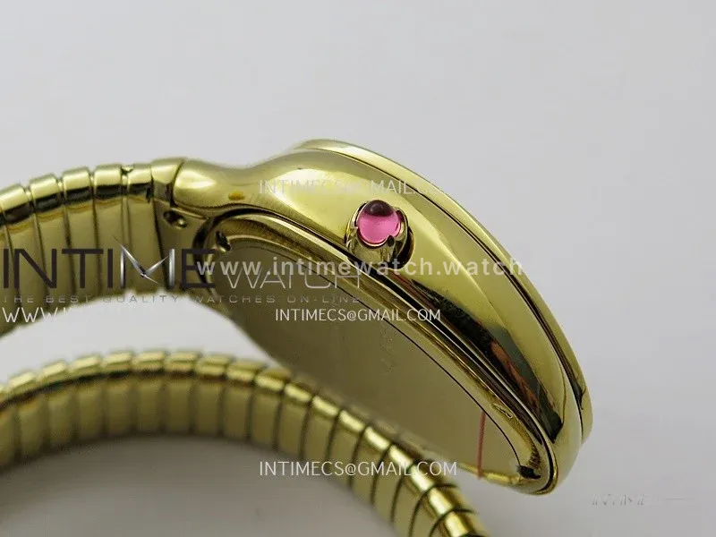 Serpenti 35mm YG BVF 1:1 Best Edition Black Dial on YG Bracelet Ronda Quartz
