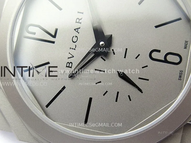 Octo Finissimo Satin-polished Ti BVF 1:1 Best Edition Gray Dial on Satin-polished Ti Bracelet Asian Micro Rotor Movement