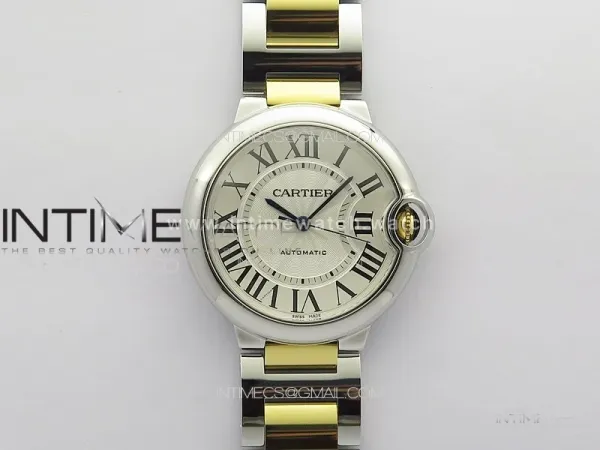 Ballon Bleu 36mm SS/YG 3KF 1:1 Best Edition White Textured Dial on SS Bracelet A076