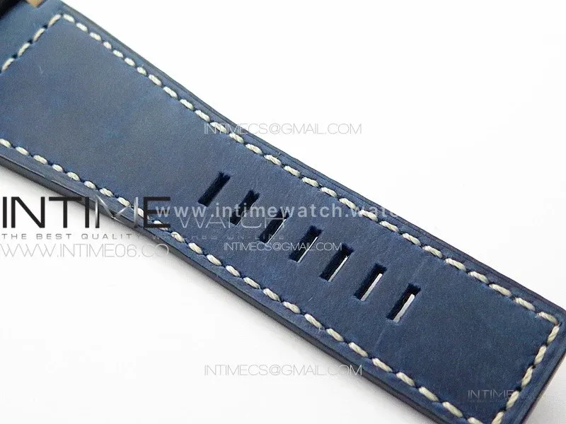 BR 03-92 Diver Ceramic Bezel Bronze B12 1:1 Best Edition Blue Dial on Blue Leather Strap A2824 (Free Rubber Strap)