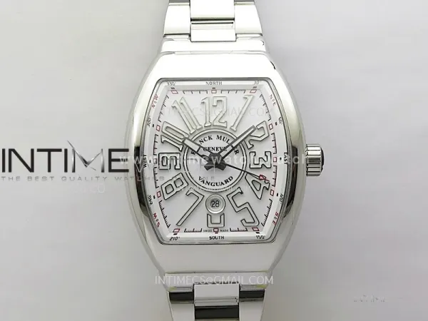 Vanguard V45 SS ABF Best Edition White Dial On SS Bracelet A2824