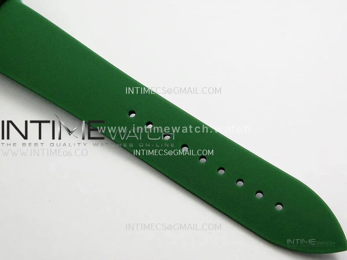 Crazy Hours Real Jumping Hour Green PVD ABF Green Dial On Green Rubber Strap A23J