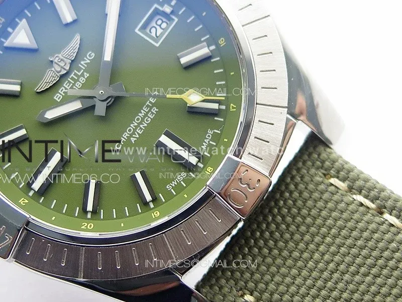 Avenger Automatic 43mm SS B50 Best Edition Green Dial on Green Nylon Strap A2824