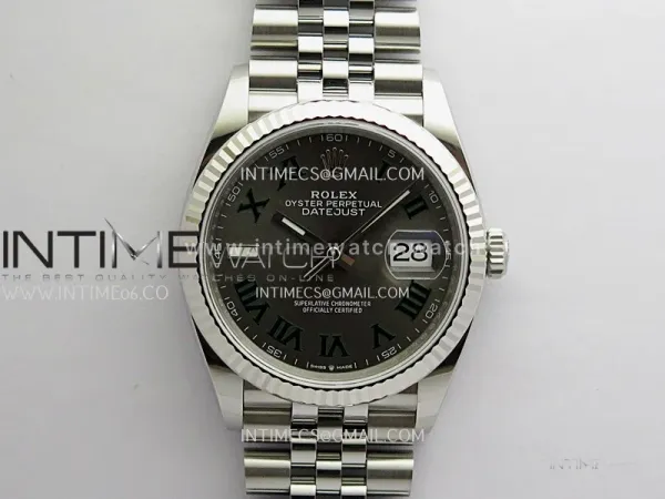 DateJust 126234 36mm 904L SS V2 VSF 1:1 Best Edition Gray Dial Roman Marker On Jubilee Bracelet DD3235