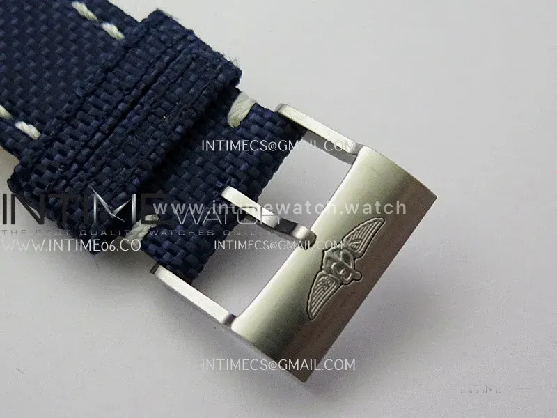 Avenger Automatic 43mm SS TF 1:1 Best Edition Blue Dial Stick Marker on Blue Nylon Strap A2824
