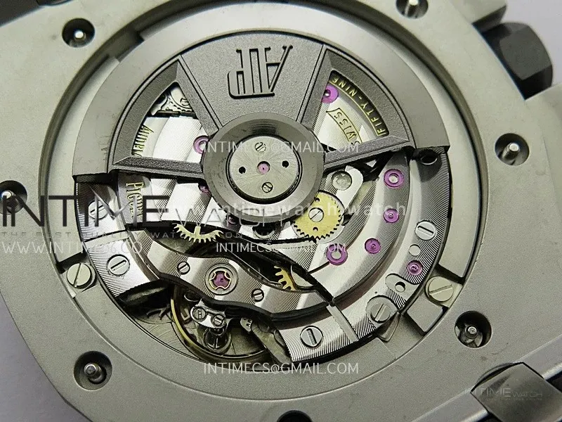 Royal Oak Offshore 44mm SS JF 1:1 Best Edition White Dial On Black Rubber Strap A3126