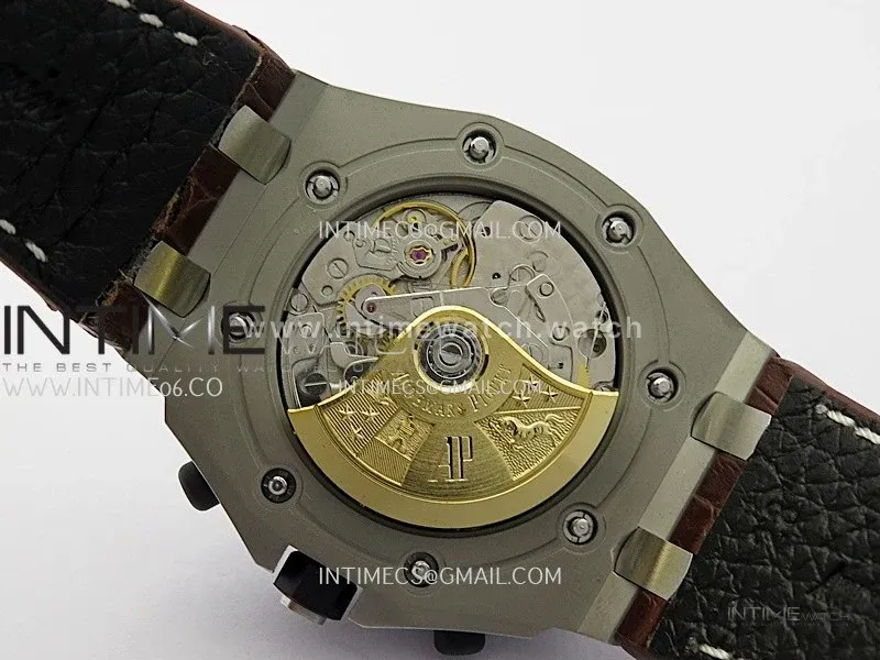 Royal Oak Offshore 42mm Safari TKF Best Edition White Dial on Brown Leather Strap A7750