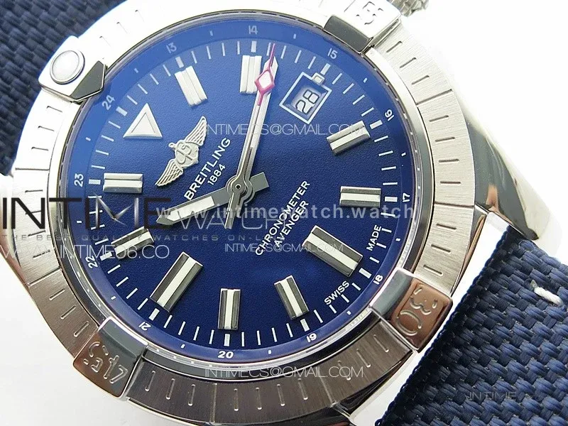Avenger Automatic 43mm SS B50 Best Edition Blue Dial on Blue Nylon Strap A2824