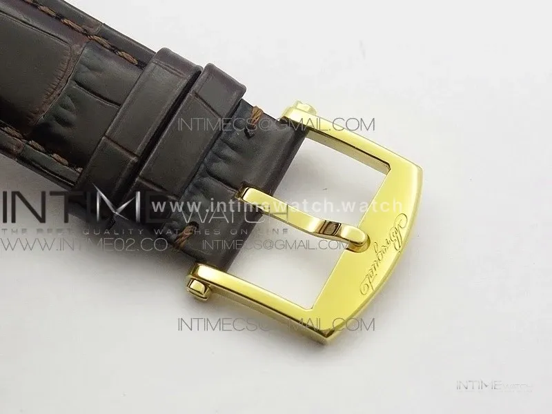 Marine 5222 YG HGF 1:1 Best Edition White Dial On black Leather Strap Asian Cal.517GG(Free rubber strap)