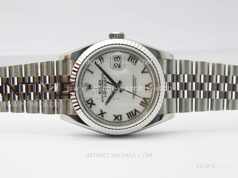 DateJust 36 SS 126234 VSF 1:1 Best Edition 904L Steel White Dial Roman Markers on Jubilee Bracelet VS3235
