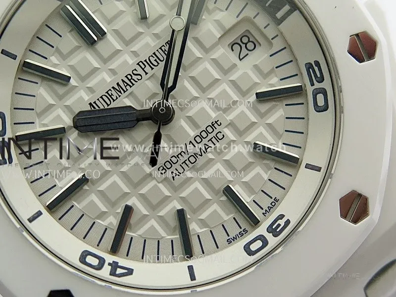 Royal Oak Offshore Diver 15707 White Ceramic JF 1:1 Best Edition SA3120 Super Clone