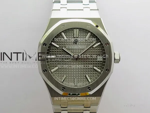 Royal Oak 15500 SS VSF 1:1 Best Edition Gray Dial On SS Bracelet Super Clone DD4302