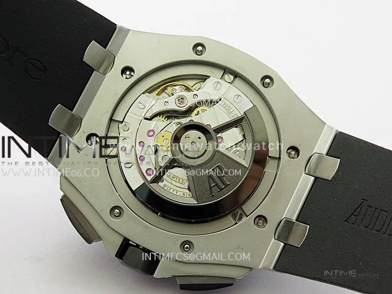 Royal Oak Offshore 44mm SS JF 1:1 Best Edition White Dial On Black Rubber Strap A3126