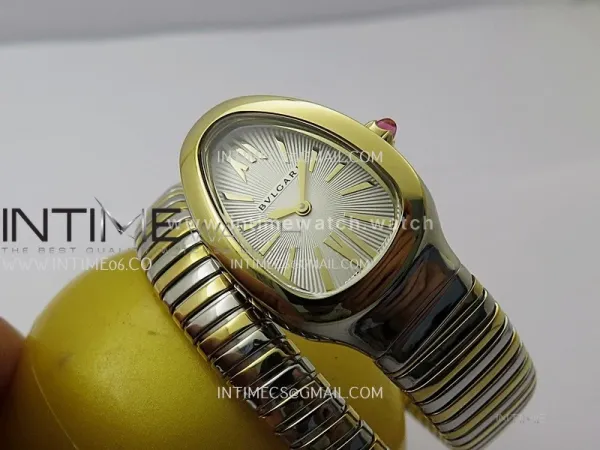 Serpenti 35mm SS/YG BVF 1:1 Best Edition Silver Dial on SS/YG Bracelet Ronda Quartz
