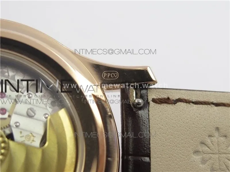 Annual Calendar Complications 5205R GRF RG Silver dial on Brown leather strap