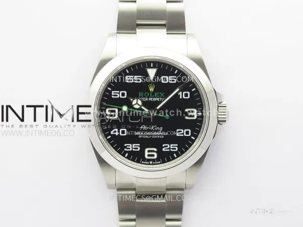 Air-King 126900 40mm 904L SS GMF 1:1 Best Edition Black Dial on 904L SS Bracelet