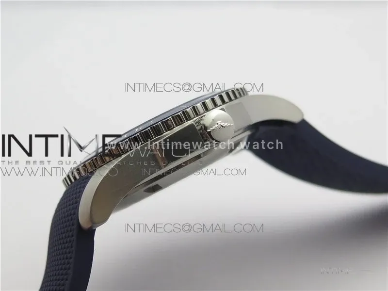 Conquest L3.840.4.56.6 Real Ceramic Bezel SS AF 1:1 Best Edition Blue dial On Rubber Strap A2824