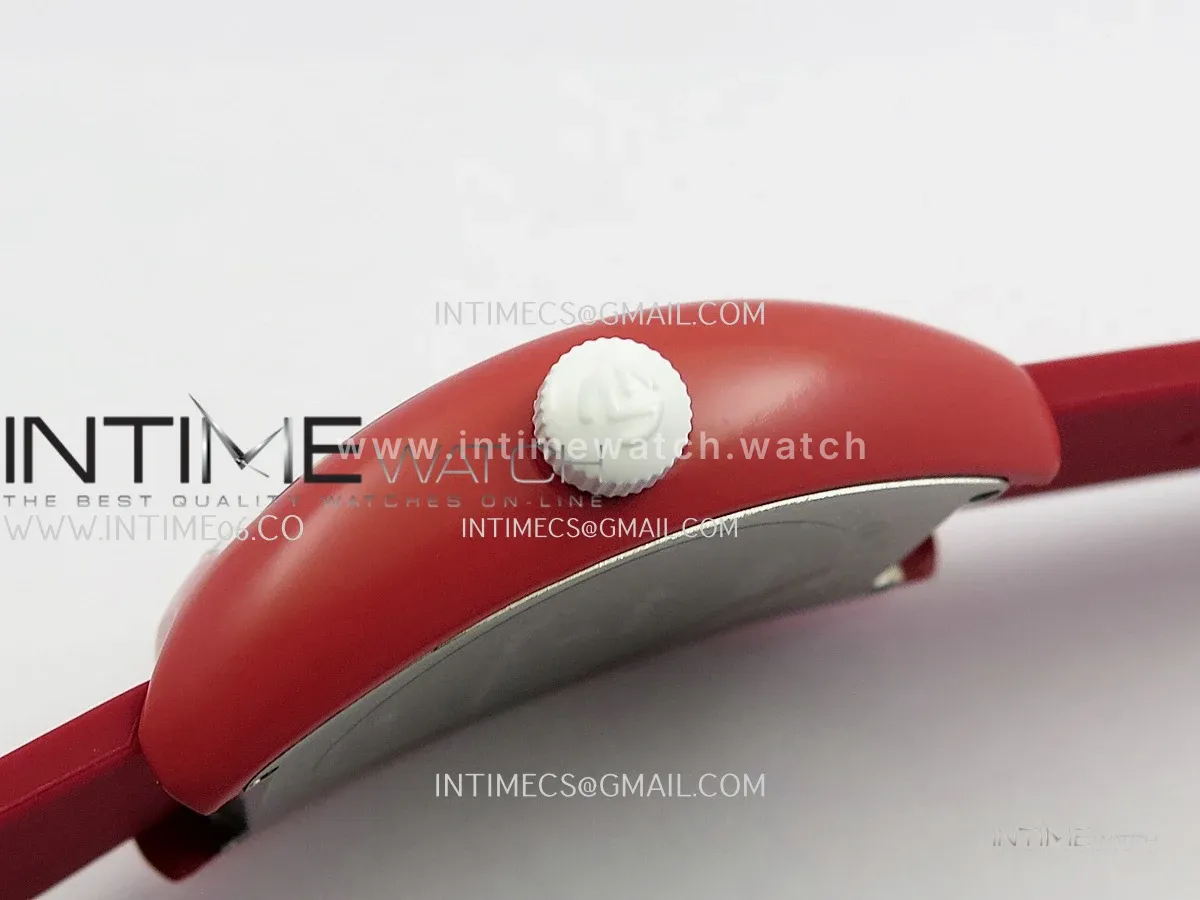 Crazy Hours Real Jumping Hour Red PVD ABF Red Dial On Red Rubber Strap A23J