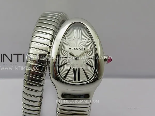 Serpenti 35mm SS BVF 1:1 Best Edition Silver Dial on SS Bracelet Ronda Quartz