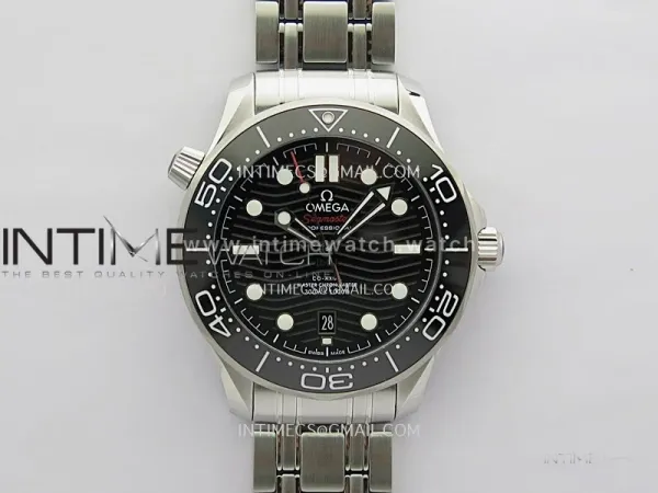 Seamaster Diver 300M VSF 1:1 Best Edition Black Ceramic Black Dial on SS Bracelet A8800 V2