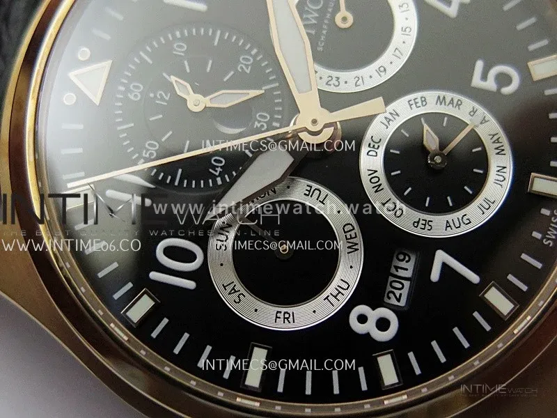 Pilot IW3922 RG V9F Best Edition Black Dial Black Leather Strap A89630