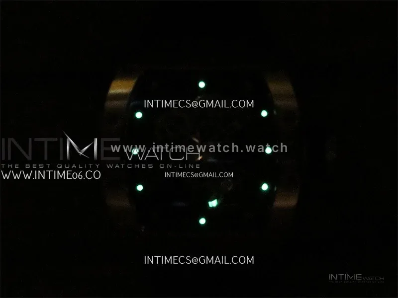 RM035-02 Black Ceramic SONIC Best Edition Skeleton Dial on Black Rubber Strap Clone RMUL1