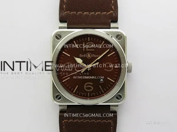 BR03A 41mm SS B12 Best Edition Brown Dial on Brown Leather Strap MIYOTA 9015