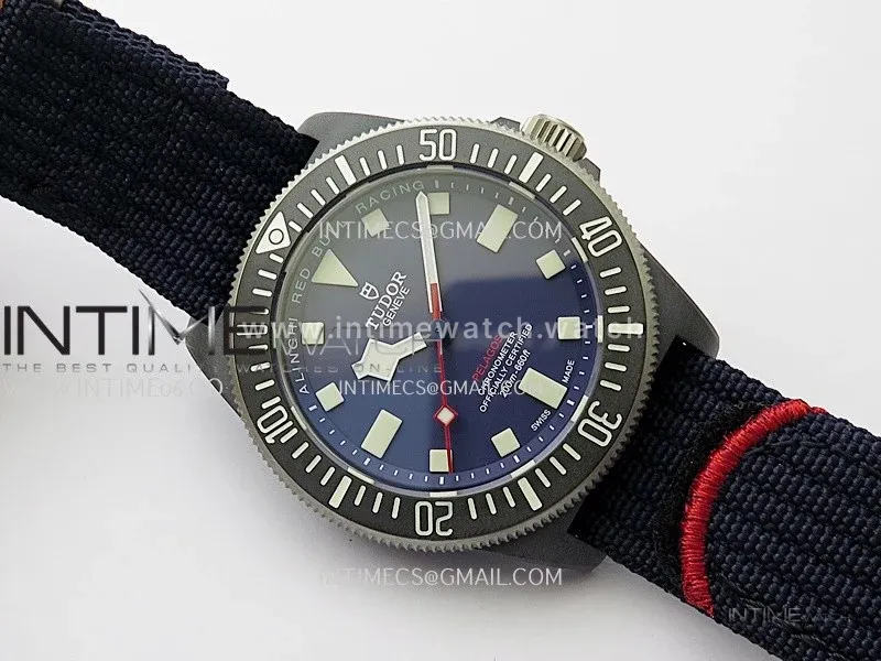 Pelagos M25707KN/24-0001 Carbon M+F 1:1 V4 Best Edition Blue dial Black Bezel on Nylon Strap Miyota 8N-24